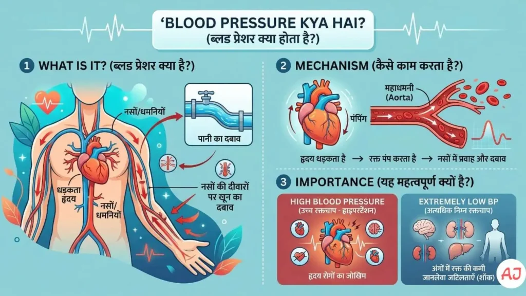 Blood Pressure Kya Hai in Hindi (ब्लड प्रेशर क्या होता है)
