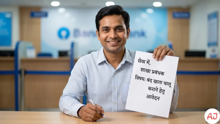 application for reopen closed account in hindi​